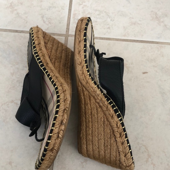 Burberry Thong Sandal Espadrille Wedge - Picture 3 of 9